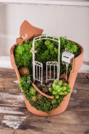 Kleine Gärten im Materialmix für einen frischen Look im Zuhause