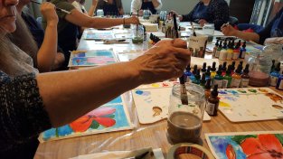 Workshop von Schmincke, da Vinci & Hahnemühle: Flüssige Acrylmalerei mit Akademie Acryl Ink - von filigran bis flächig